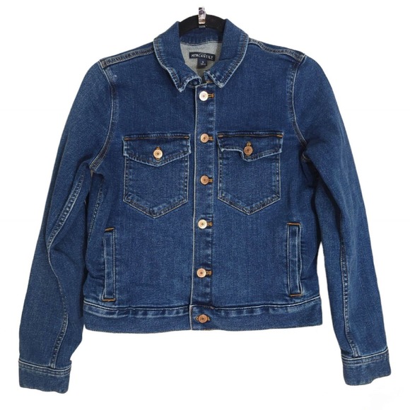 J. Crew Jackets & Blazers - J Crew Mercantile Jean Jacket Womens Blue Denim Short Trucker Front Pockets S